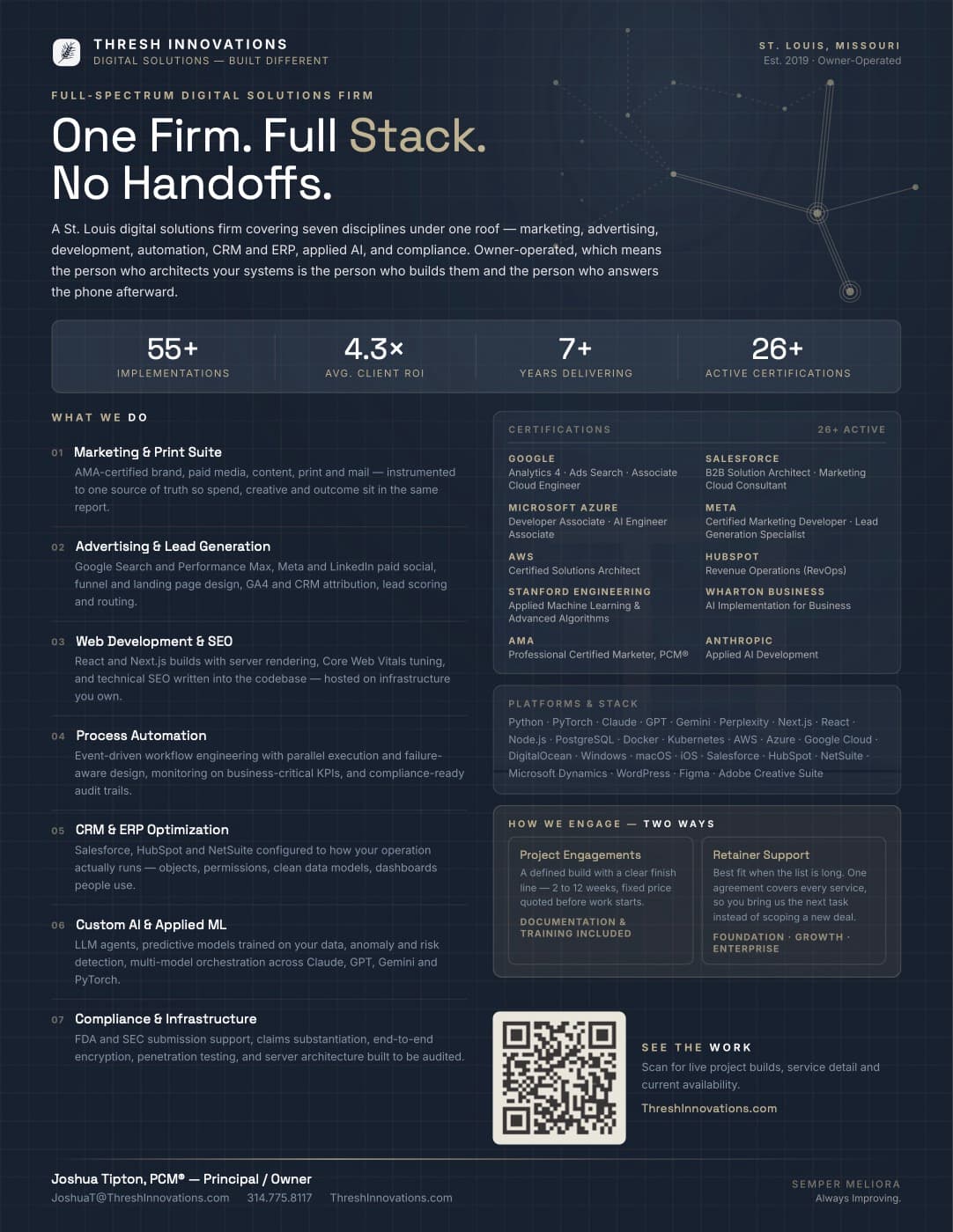Thresh Innovations one-pager by Thresh Innovations, digital solutions in St. Louis